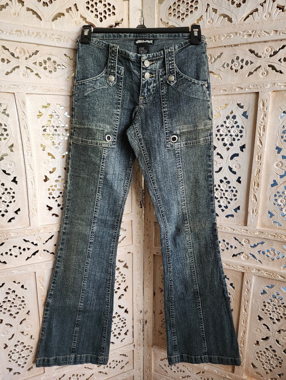 NWOT Vintage Y2K JouJou Flared Denim Jeans- Size 1 Juniors